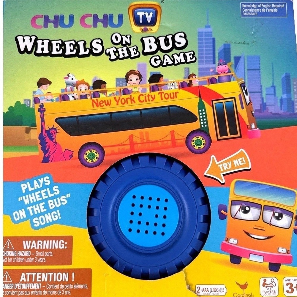 ChuChu TV Wheels on the Bus Game Musical Spinner Board Game Cardinal 2019